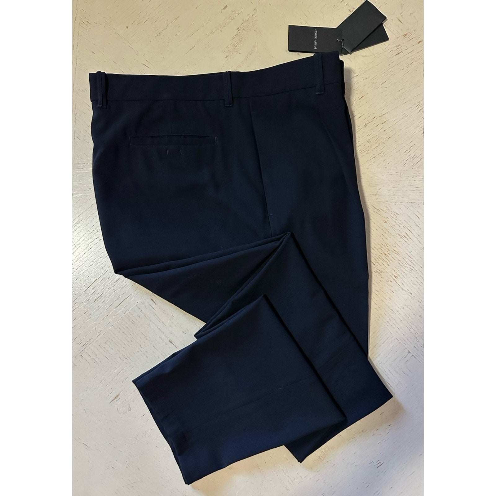 NWT $1495 Giorgio Armani Men Wool Dress Pants Navy 36 US/52 Eu