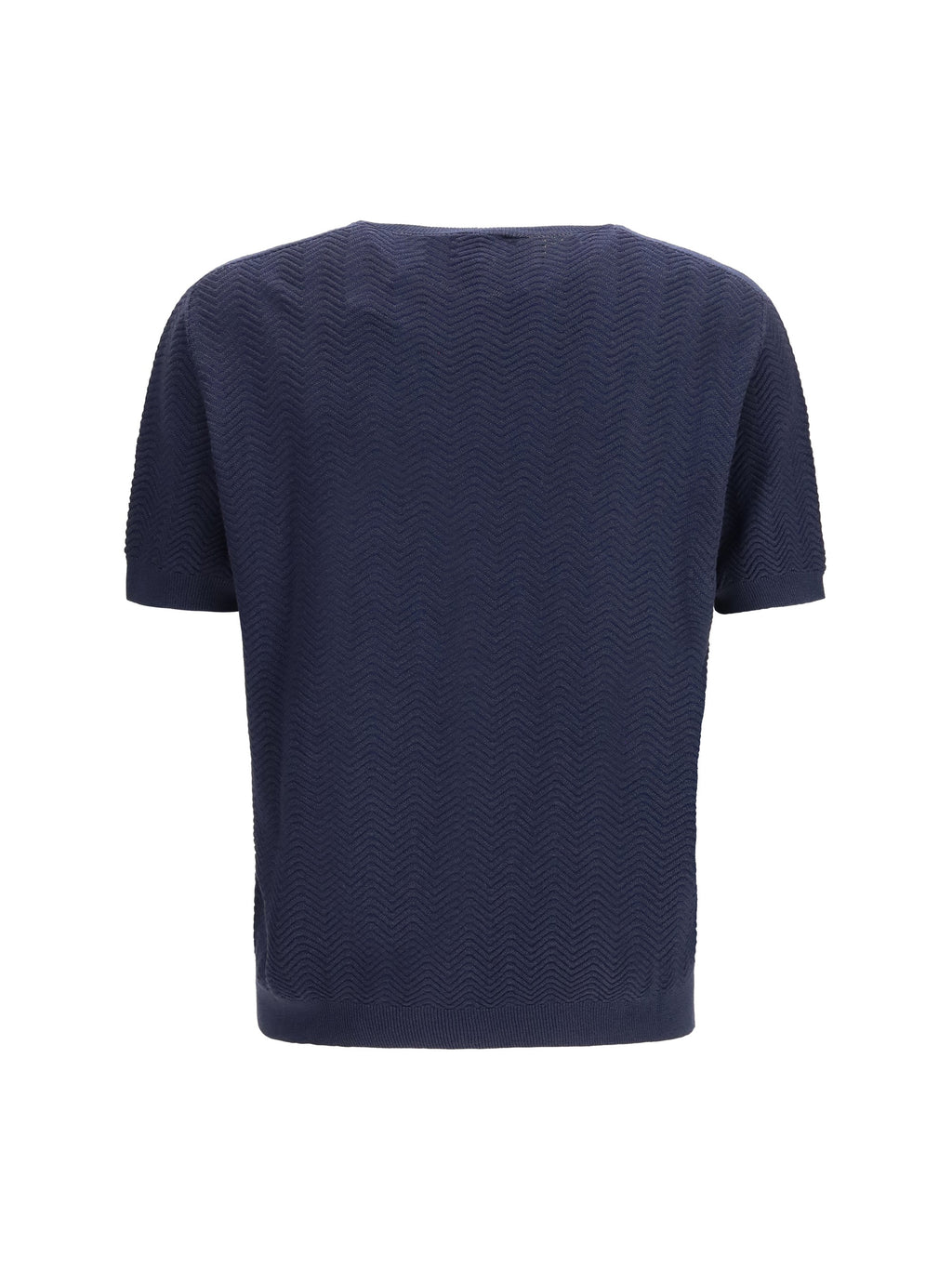 Giorgio Armani Men Short-Sleeved Cotton And Silk Sweater