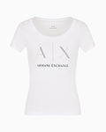Armani Exchange women stud white T-Shirts
