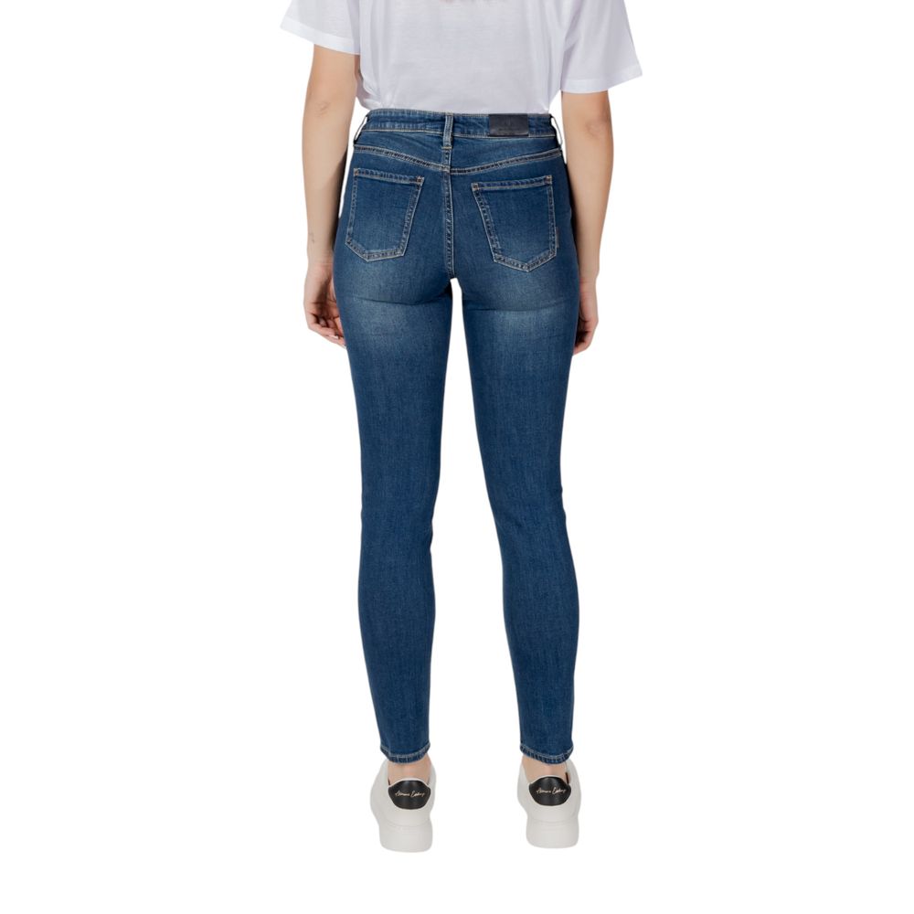 Armani Exchange Blue Cotton Skinny Jeans