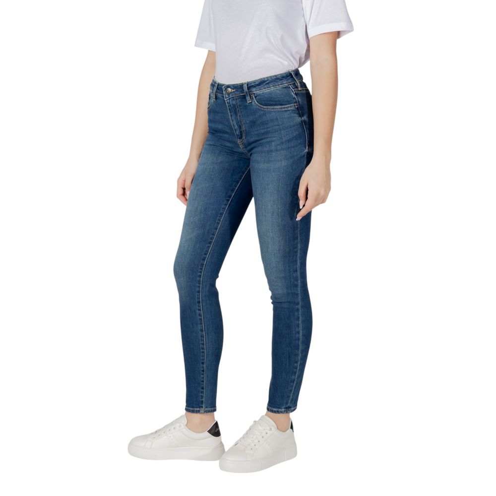 Armani Exchange Blue Cotton Skinny Jeans