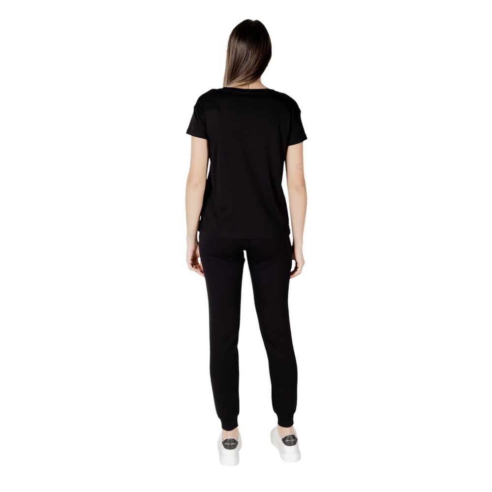 Armani Exchange Black Cotton T-Shirt