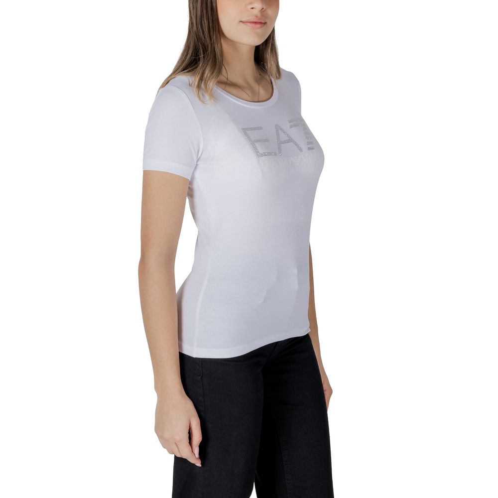 EA7 Emporio Armani White Cotton T-Shirt
