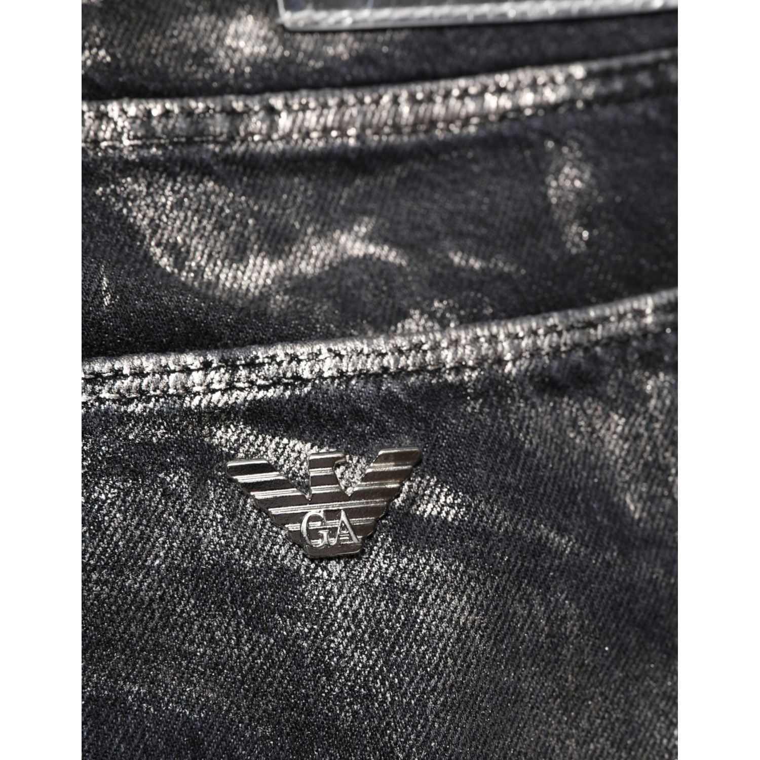 Emporio Armani Black Washed Slim Fit Men Denim Trouser Jeans