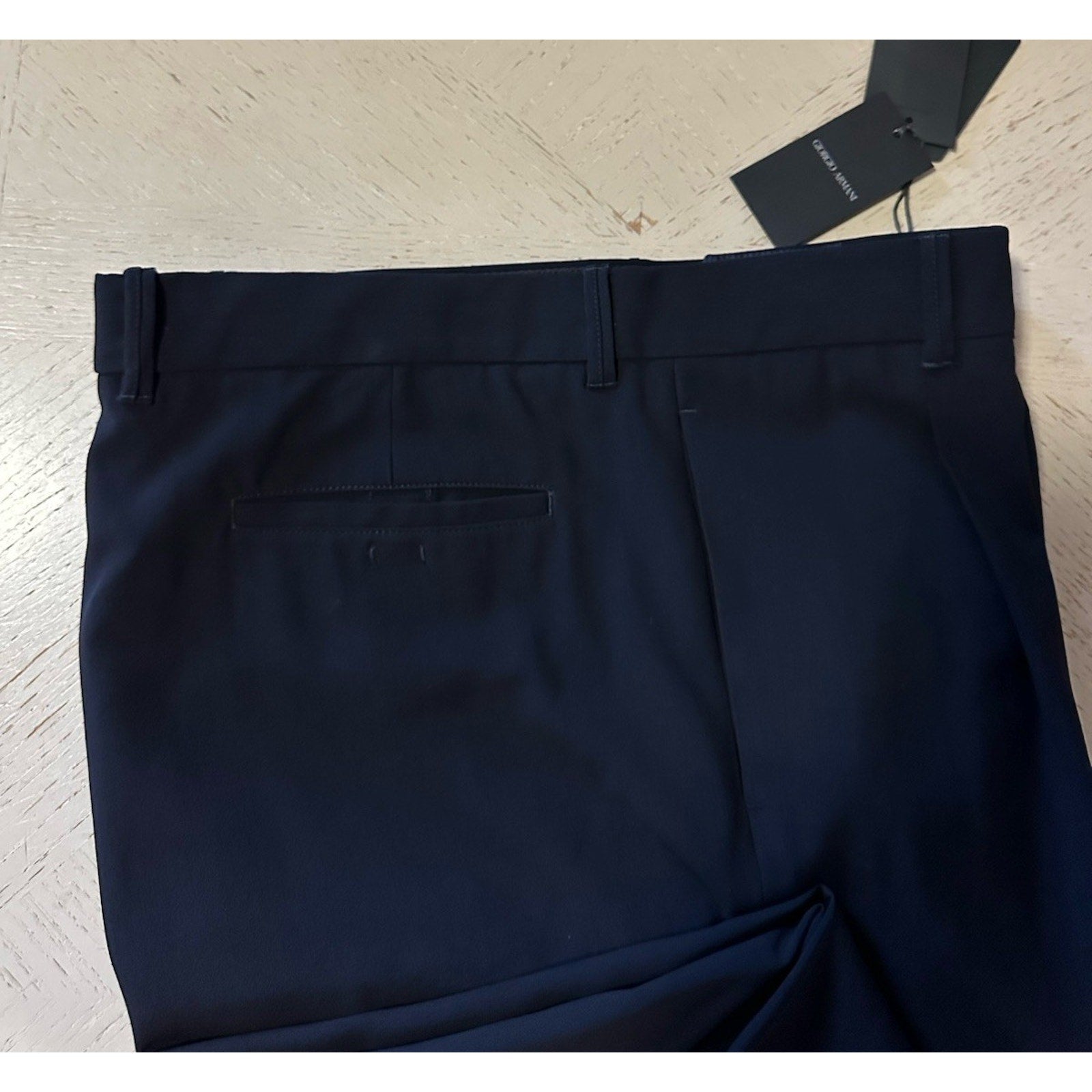 NWT $1495 Giorgio Armani Men Wool Dress Pants Navy 38 US/54 Eu
