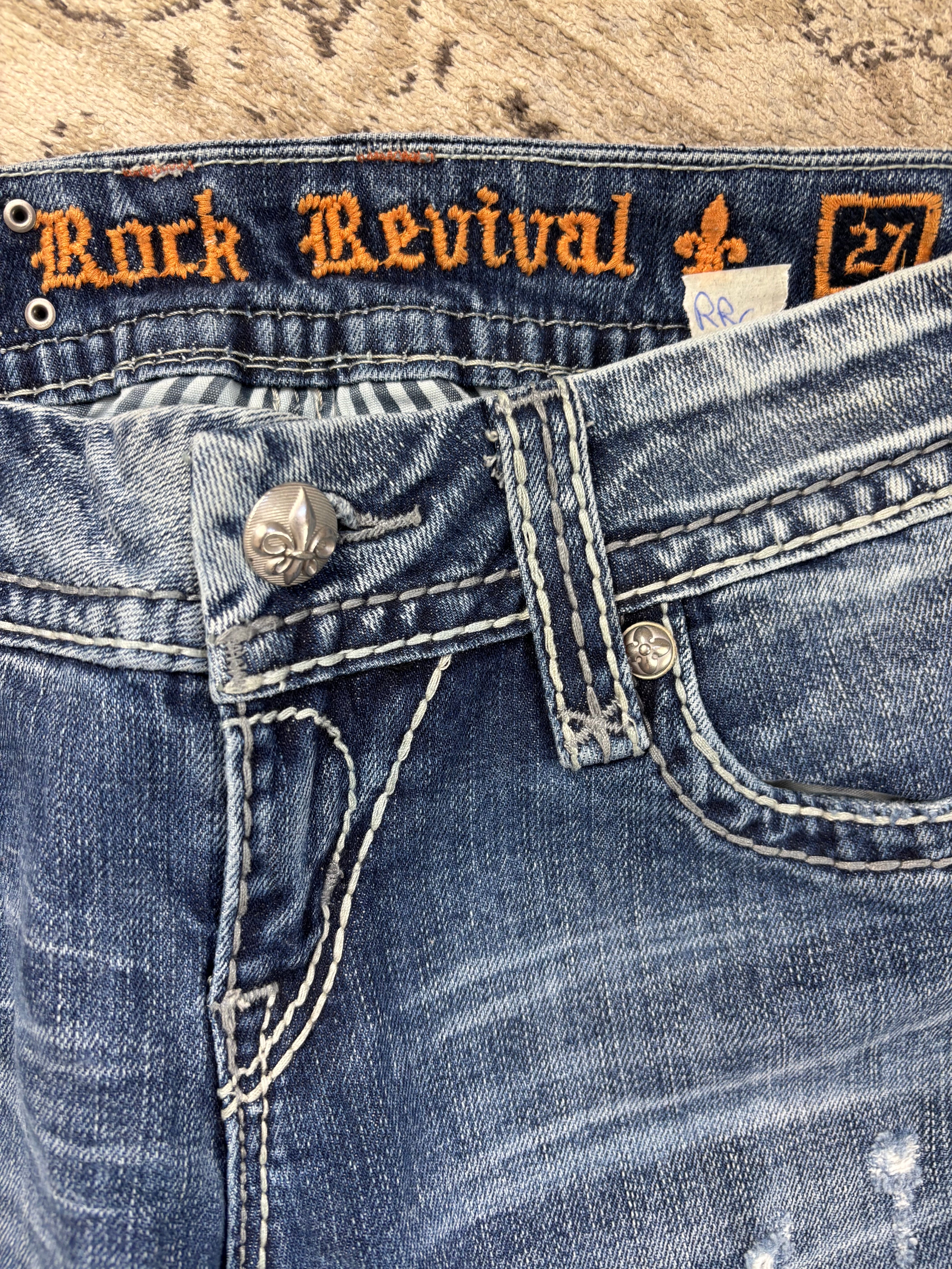 ROCK REVIVAL JEANS W27 L30 #RR6