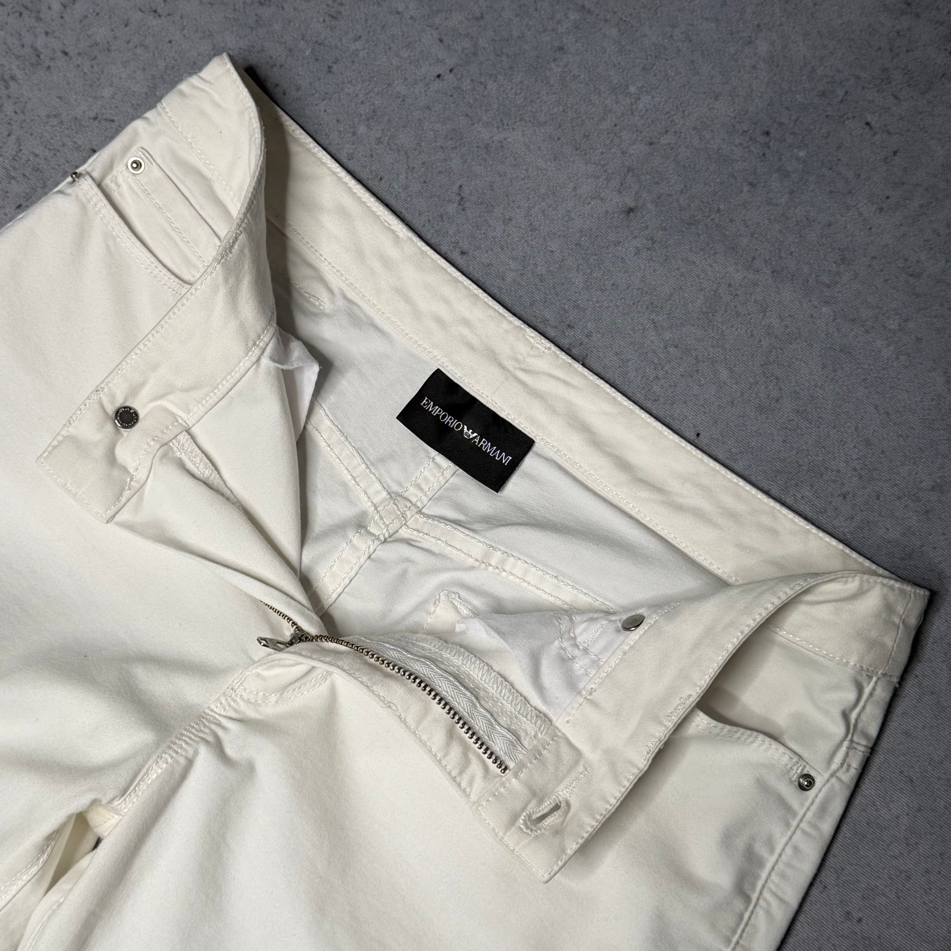 Emporio Armani Women's Cotton Chino Pants white (27 fits XS)