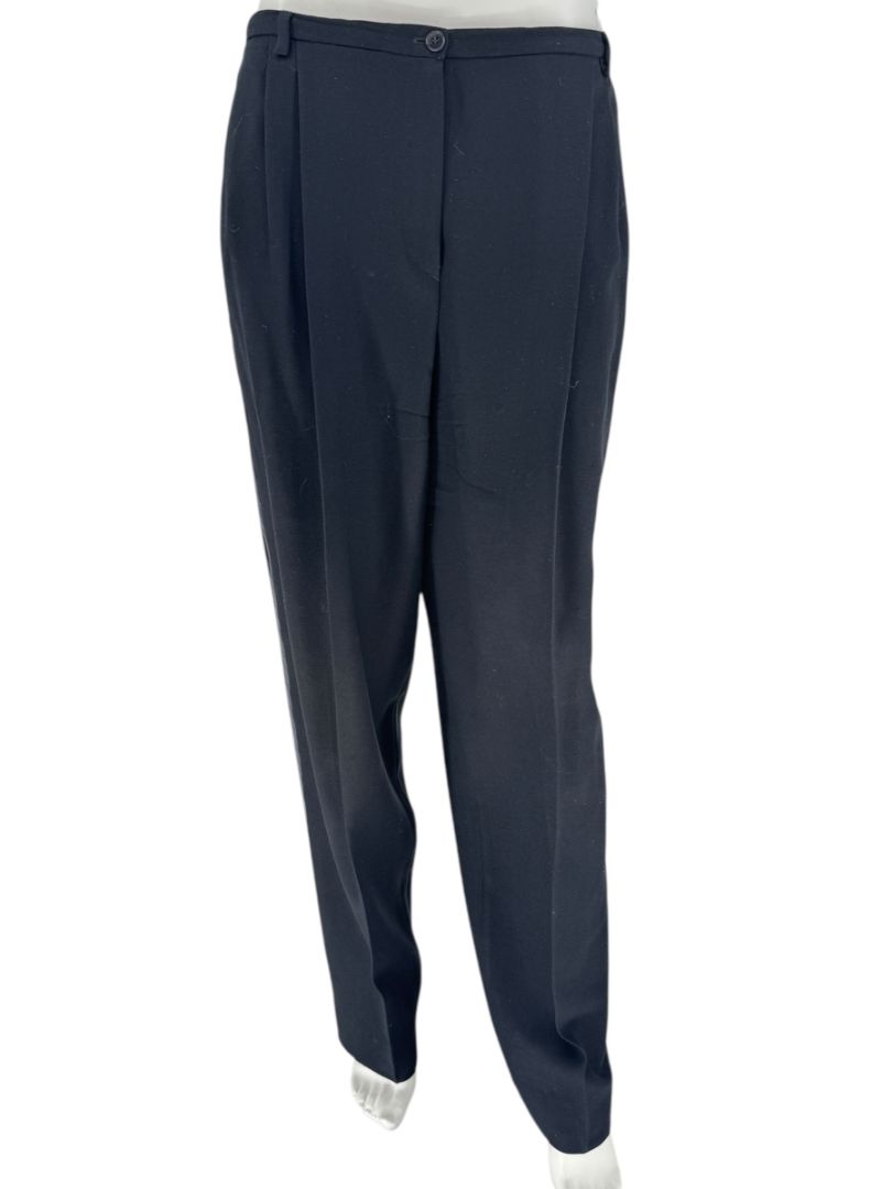 Giorgio Armani Le Collezioni Black Wool Tuxedo Trousers – Size 16