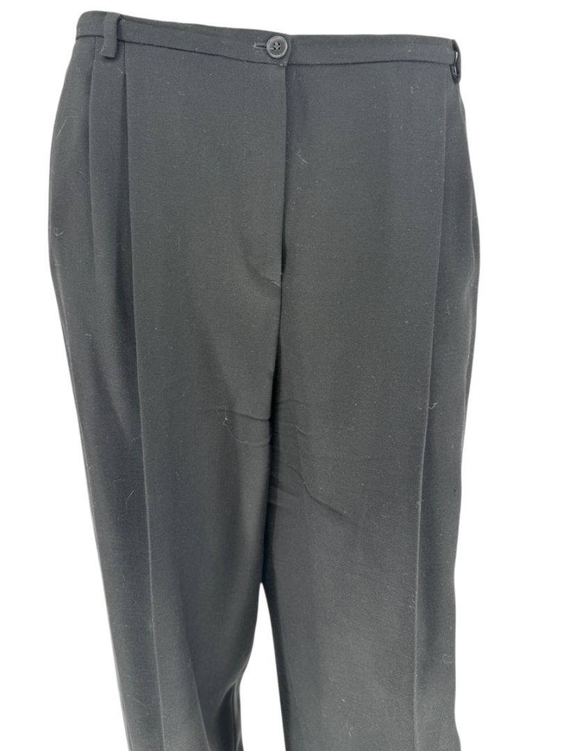Giorgio Armani Le Collezioni Black Wool Tuxedo Trousers – Size 16