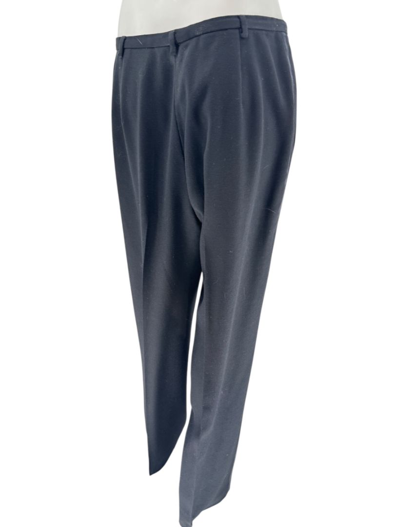 Giorgio Armani Le Collezioni Black Wool Tuxedo Trousers – Size 16
