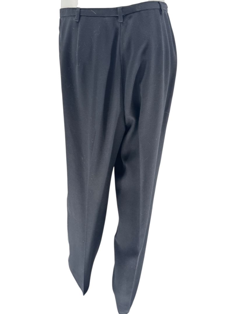 Giorgio Armani Le Collezioni Black Wool Tuxedo Trousers – Size 16