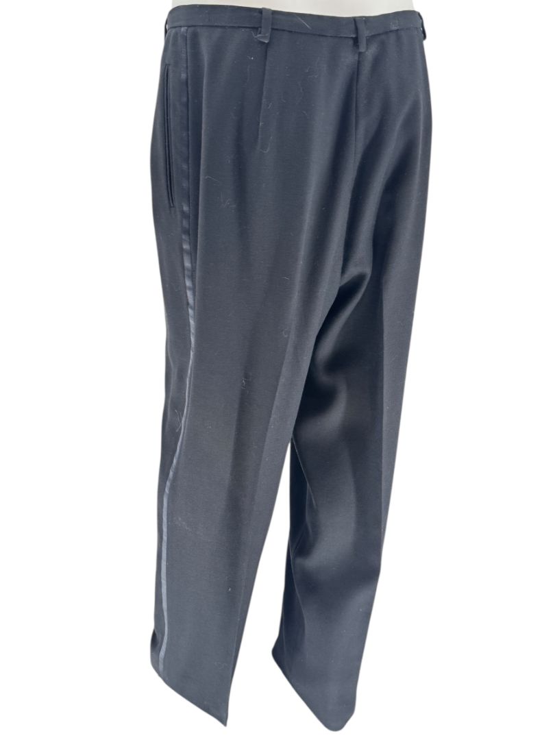 Giorgio Armani Le Collezioni Black Wool Tuxedo Trousers – Size 16