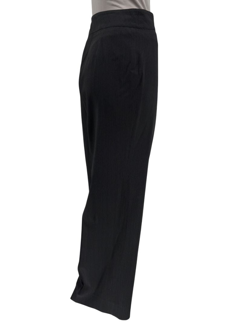 Armani Collezioni Charcoal Pinstripe Tailored Trousers – Size 12 (IT 48)