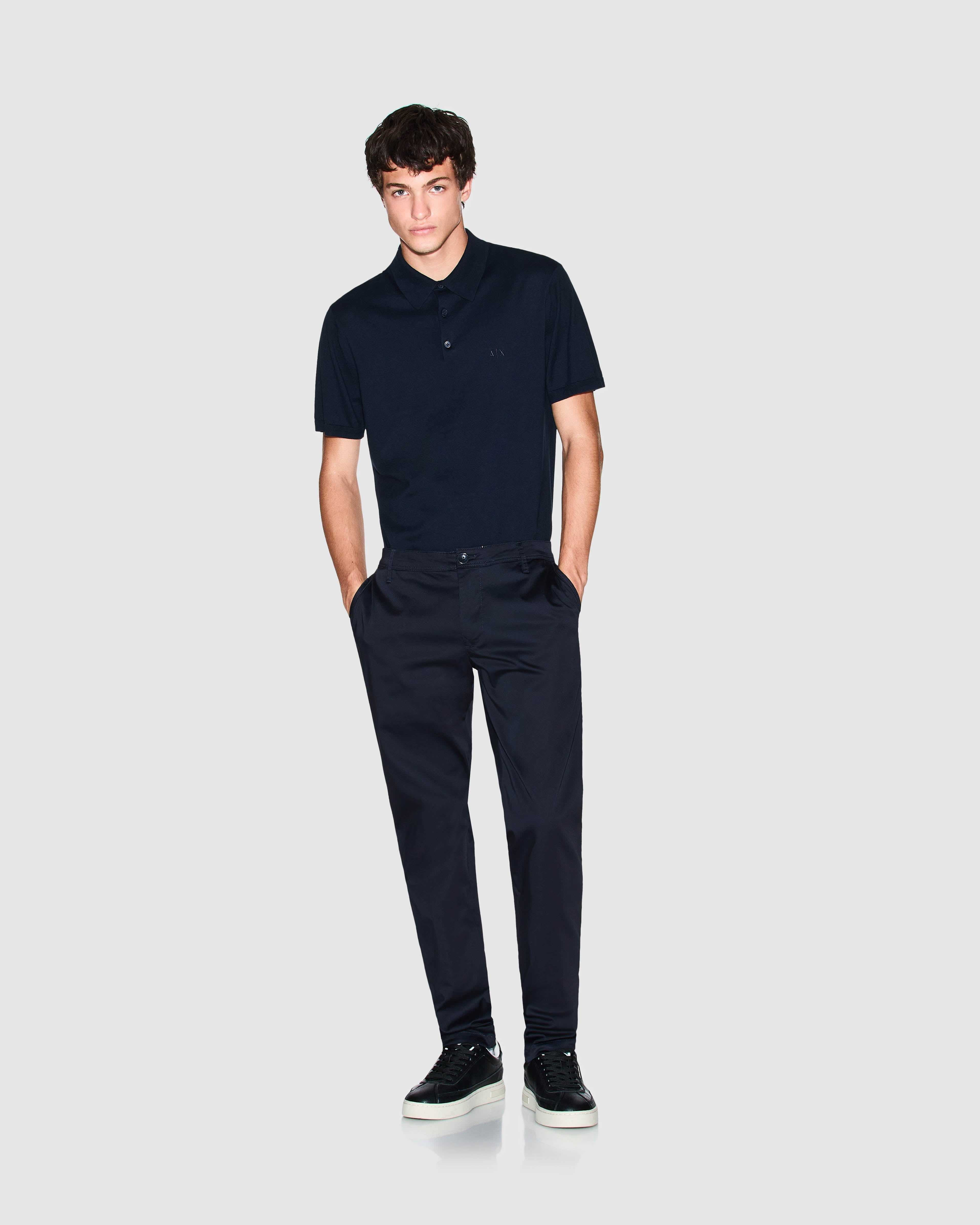 Armani Exchange Mens Stretch Cotton Chinos - Deep Navy UB101
