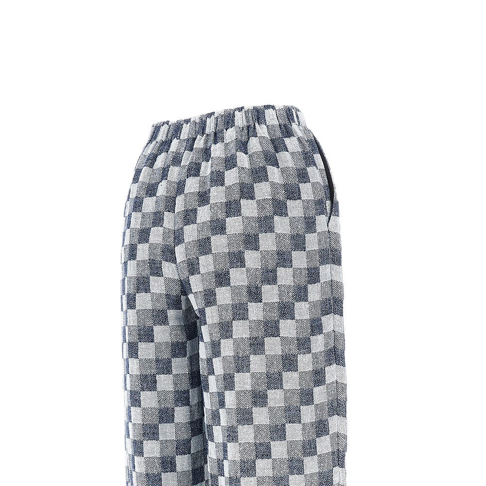 Emporio Armani Linen-blend Gauze Pants Blue