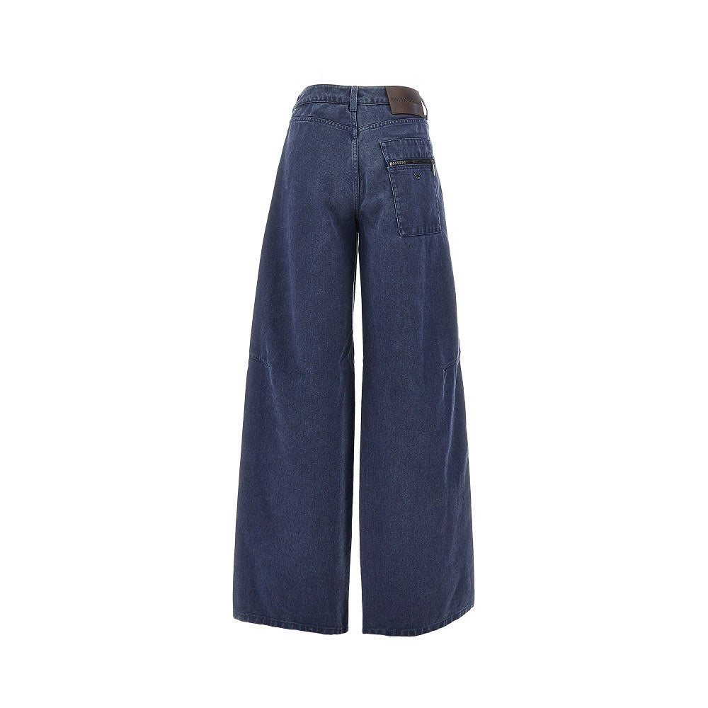 Emporio Armani Wide Leg Denim Pants Blue Women