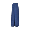 Emporio Armani Chambray Wide Leg Pants Blue Women