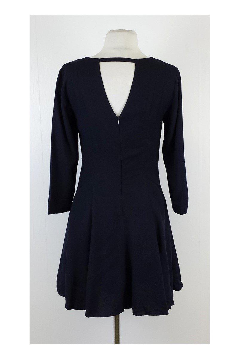 Armani Exchange - Navy Long Sleeve Flared Dress Sz 2