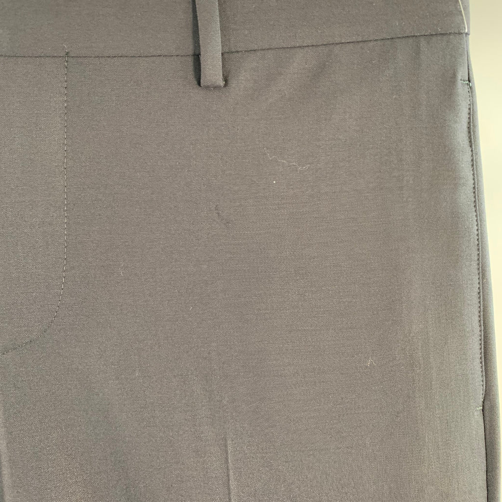 EMPORIO ARMANI Size 34 Navy Wool Blend Tapered Dress Pants