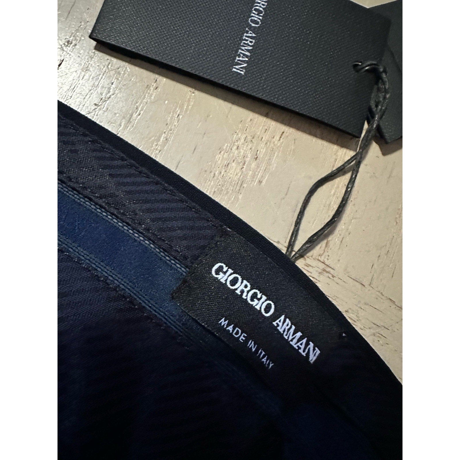 NWT $1495 Giorgio Armani Men Wool Dress Pants Navy 38 US/54 Eu